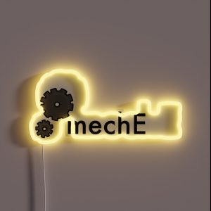 Mechanical Engineering Meche Logo RGB Neon Sign