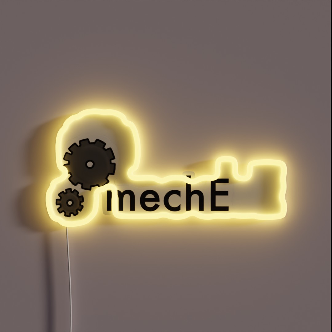 Mechanical Engineering Meche Logo RGB Neon Sign Mechanical Engineering Meche Logo RGB Neon Sign