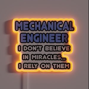 Mechanical Engineers And Miracles RGB Neon Sign