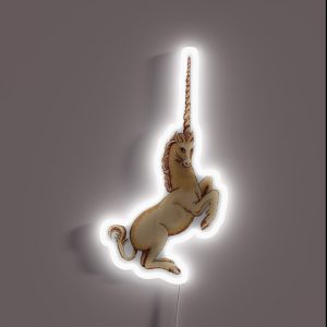 Medieval Unicorn Midnight Floral Tapestry RGB Neon Sign Medieval Unicorn Midnight Floral Tapestry RGB Neon Sign