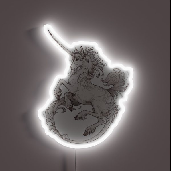 Medieval Unicorn RGB Neon Sign