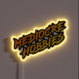 Mediocre Hobbies Logo RGB Neon Sign Mediocre Hobbies Logo RGB Neon Sign