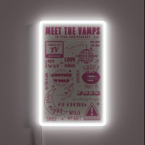 Meet The Vamps 10 Year Anniversary Print RGB Neon Sign