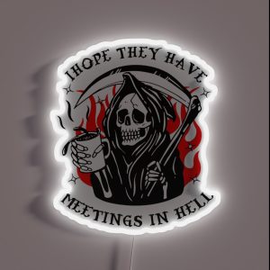 Meetings In Hell AA NA Recovery RGB Neon Sign
