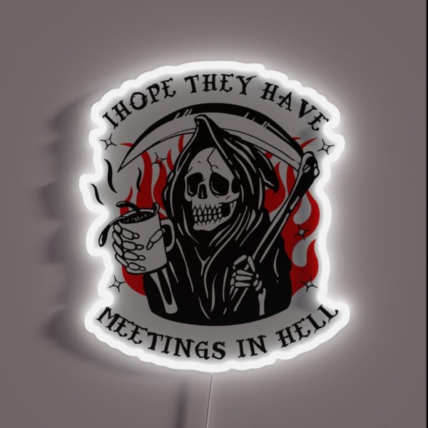 Meetings In Hell AA NA Recovery RGB Neon Sign