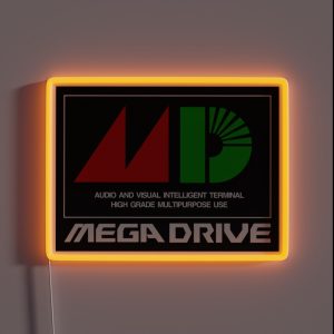 Mega Drive MDJP Logo RGB Neon Sign