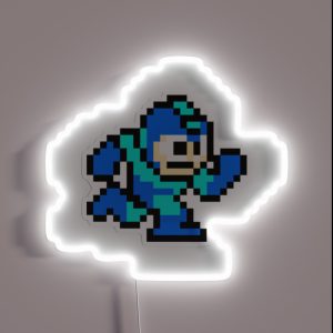 Mega Man Pixel Art RGB Neon Sign Mega Man Pixel Art RGB Neon Sign