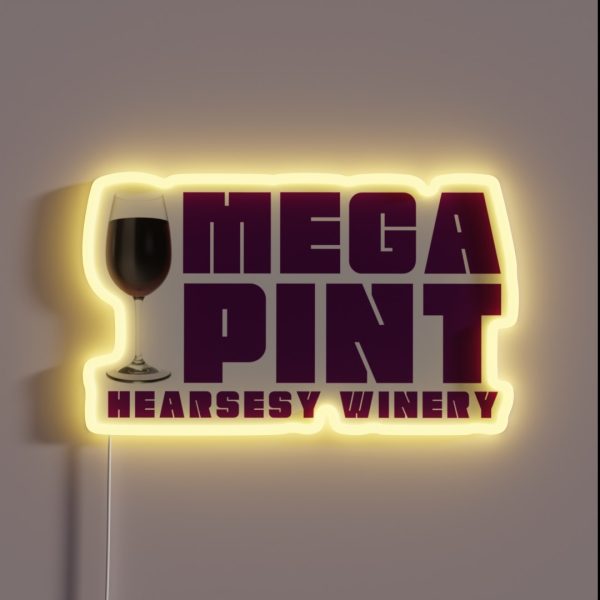 Mega Pint Hearsay Winery RGB Neon Sign