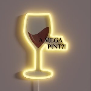 Mega Pint Of Red Wine RGB Neon Sign
