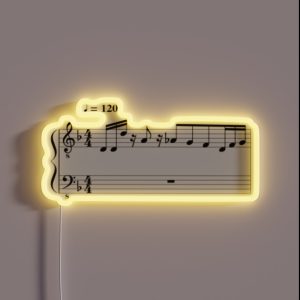 Megalovania Sheet Music 2 RGB Neon Sign