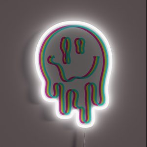 Melting Acid Smile Trippy RGB Neon Sign