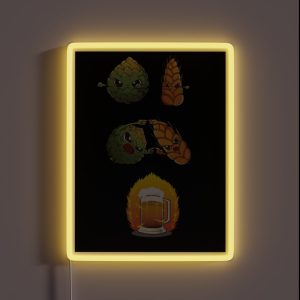 Melting Barley And Beer Hops RGB Neon Sign