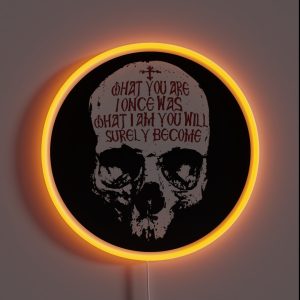 Memento Mori What I Am Skull RGB Neon Sign