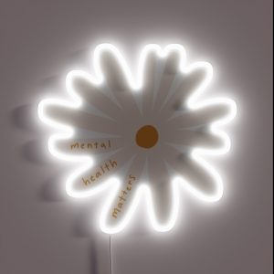 Mental Health Matters Flower RGB Neon Sign