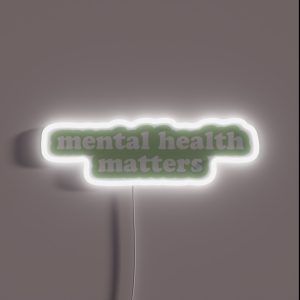 Mental Health Matters Pastel Green RGB Neon Sign Mental Health Matters Pastel Green RGB Neon Sign