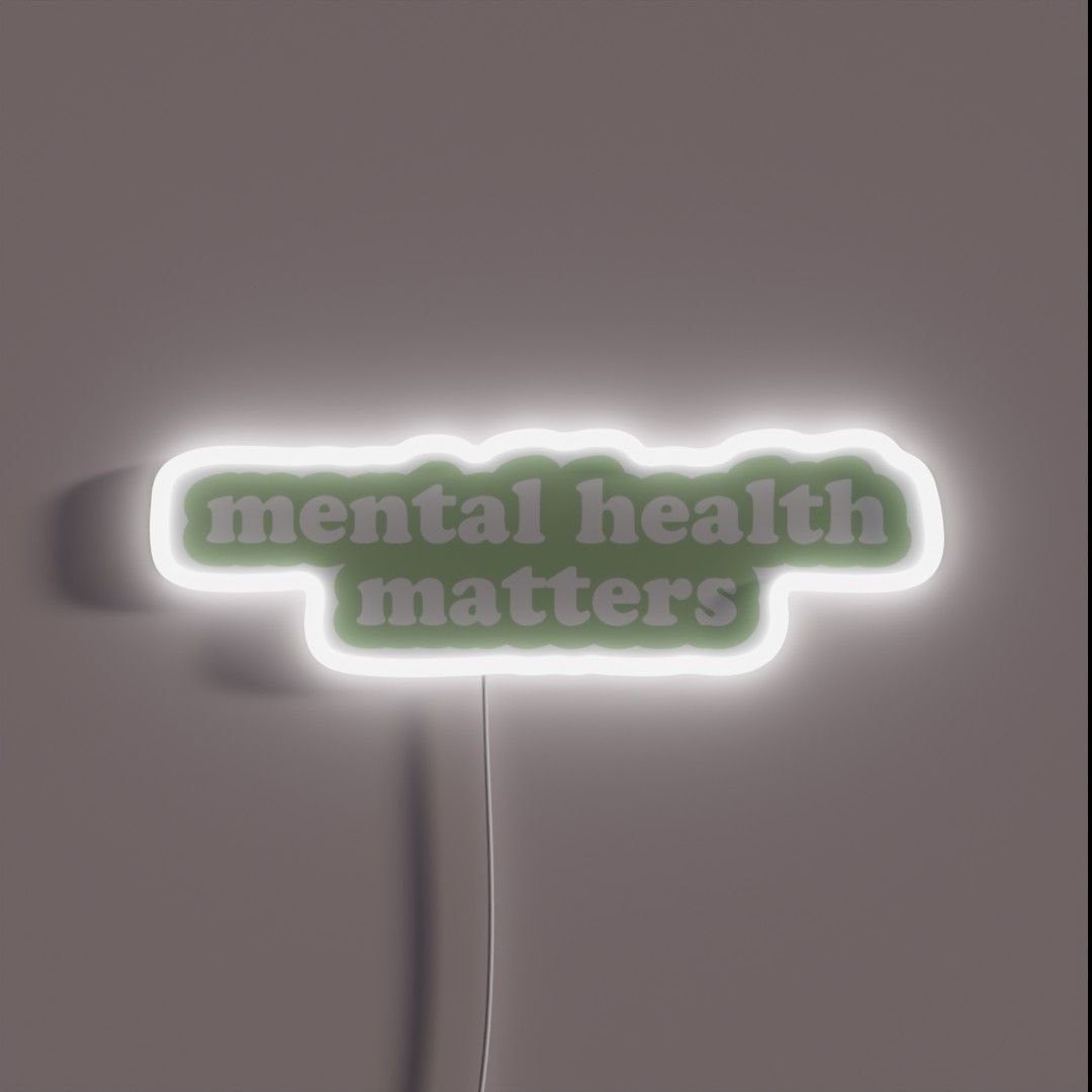 Mental Health Matters Pastel Green RGB Neon Sign Mental Health Matters Pastel Green RGB Neon Sign
