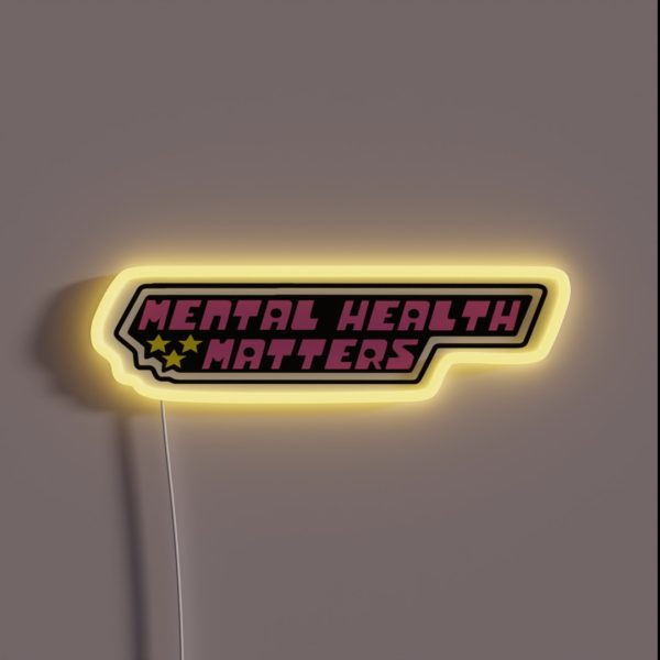 MENTAL HEALTH MATTERS POWER PUFF GIRLS RGB Neon Sign