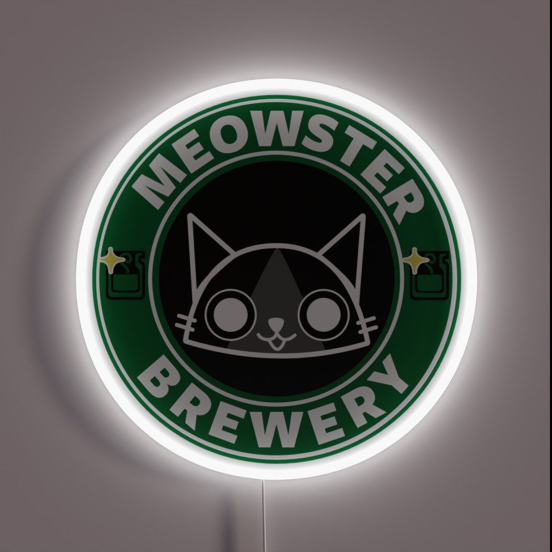 Meowster Brewery RGB Neon Sign Meowster Brewery RGB Neon Sign