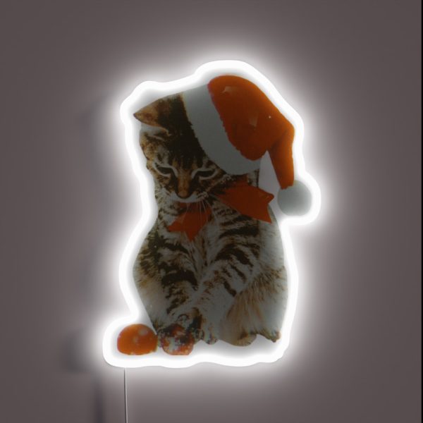 Meowy Christmas Christmas Cat RGB Neon Sign