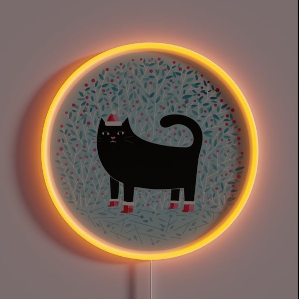 Meowy Christmas RGB Neon Sign