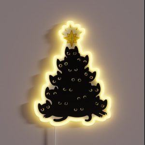Meowy Christmas RGB Neon Sign