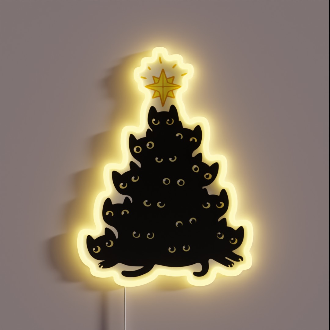 Meowy Christmas RGB Neon Sign Meowy Christmas RGB Neon Sign