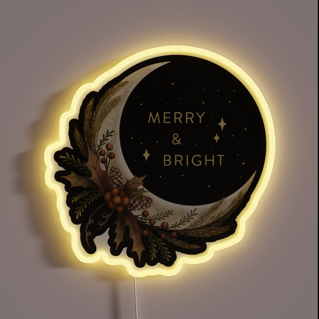 Merry And Bright RGB Neon Sign Merry And Bright RGB Neon Sign