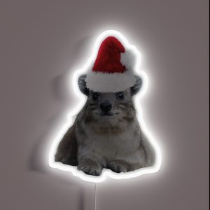 Merry Chirstmas Rock Hyrax RGB Neon Sign