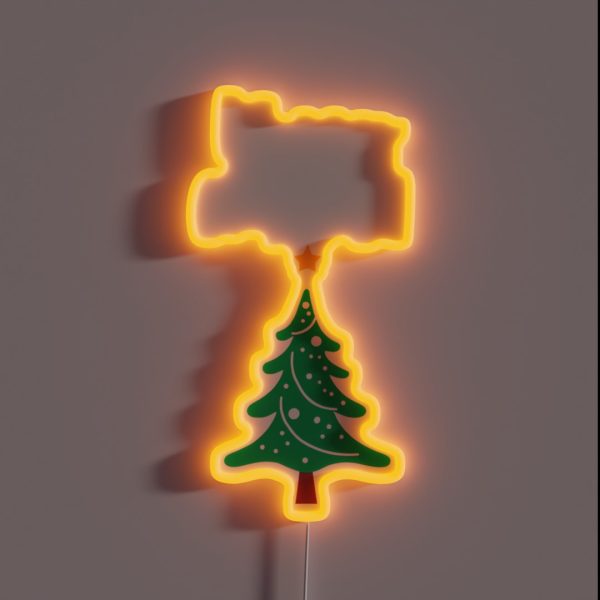 Merry Crisis White Text RGB Neon Sign