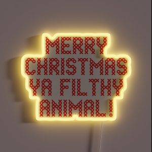 Merry Xmas Ya Filthy Animal RGB Neon Sign