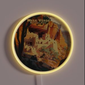 Mesa Verde National Park RGB Neon Sign