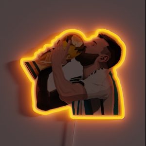 Messi World Cup Champion 2022 RGB Neon Sign