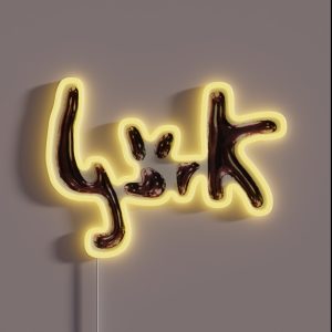 METALLIC BJORK LOGO RGB Neon Sign