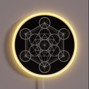 Metatron S Cube In Black RGB Neon Sign