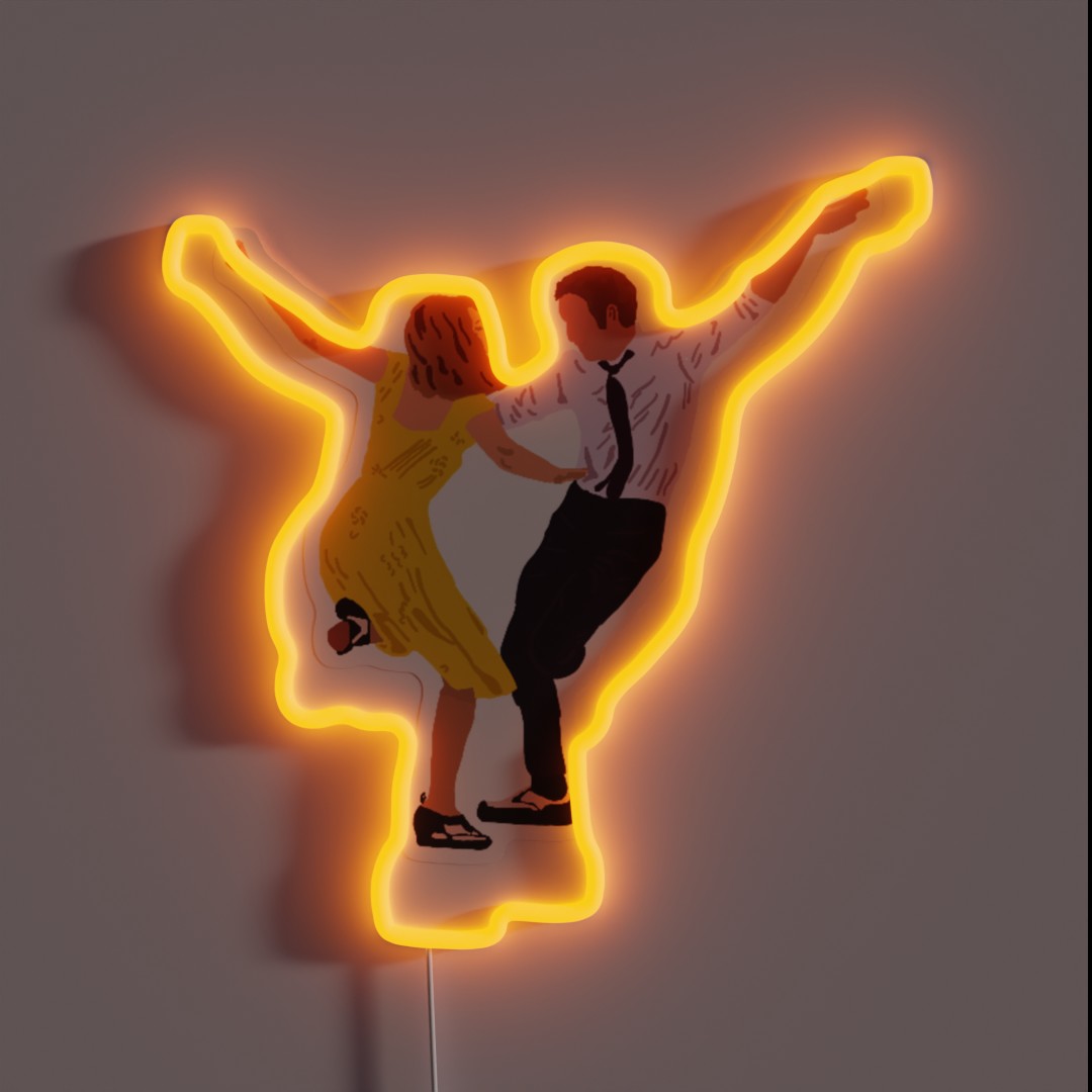 Mia And Sebastian Tap Dance RGB Neon Sign Mia And Sebastian Tap Dance RGB Neon Sign