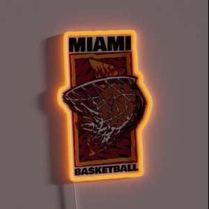 Miami Basketball 90 S Style RGB Neon Sign