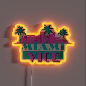 Miami Vice 80s RGB Neon Sign Miami Vice 80s RGB Neon Sign