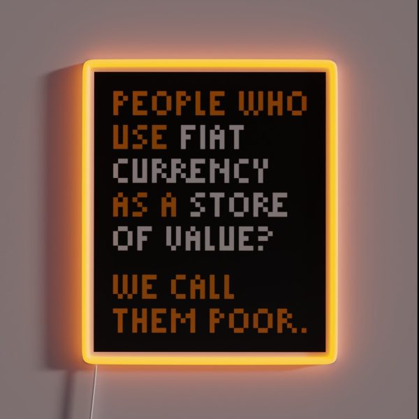 Michael Saylor Bitcoin Quote RGB Neon Sign