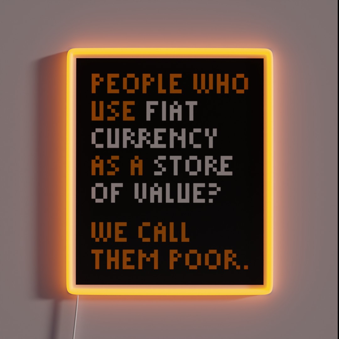 Michael Saylor Bitcoin Quote RGB Neon Sign Michael Saylor Bitcoin Quote RGB Neon Sign