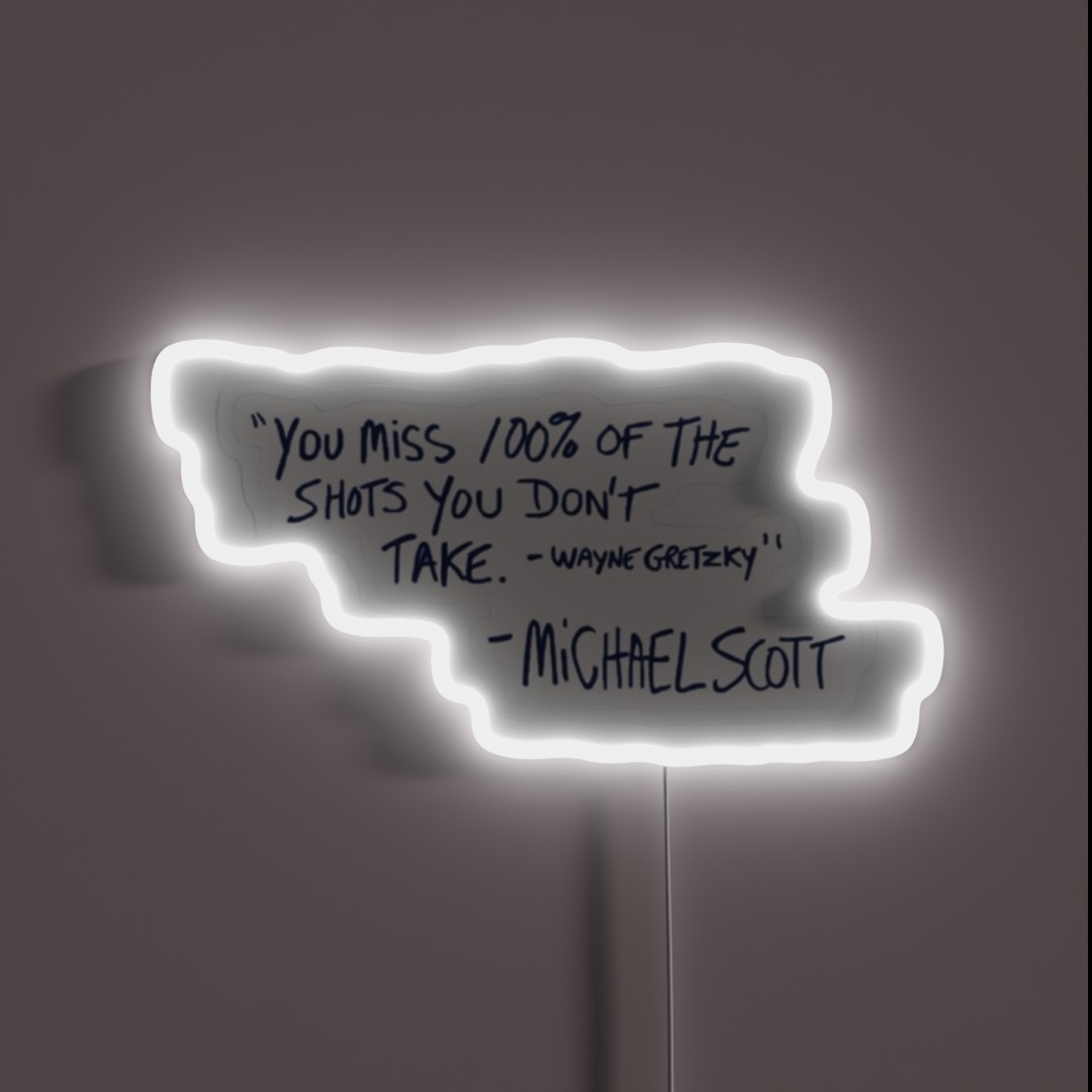 Michael Scott Quote RGB Neon Sign Michael Scott Quote RGB Neon Sign