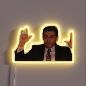 Michael Scott Rock N Roll Sign RGB Neon Sign