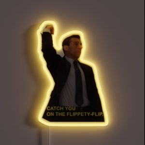 Michael Scott Will Catch You On The Flippety Flip RGB Neon Sign Michael Scott Will Catch You On The Flippety Flip RGB Neon Sign