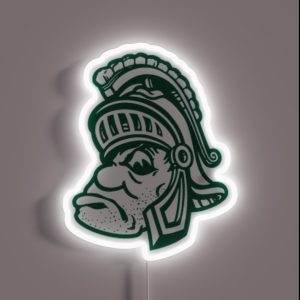 Michigan State Alternate Spartan RGB Neon Sign