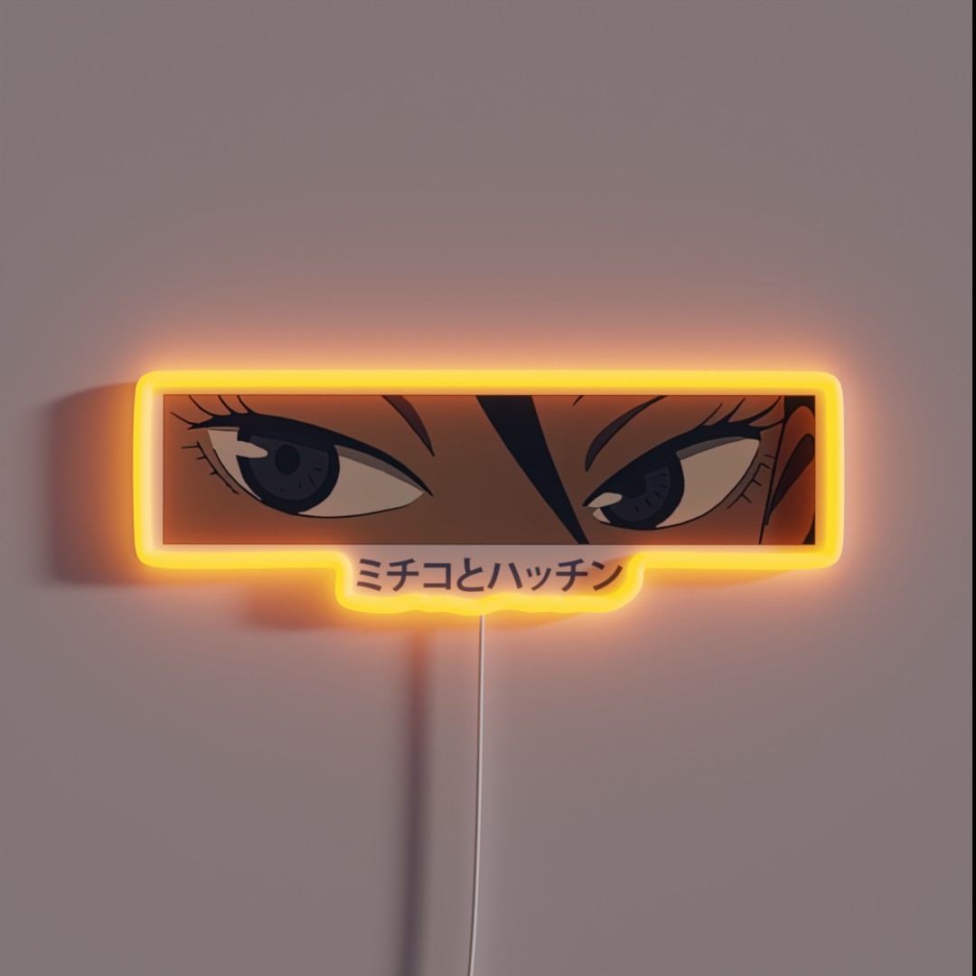 Michiko To Hatchin Eyes RGB Neon Sign Michiko To Hatchin Eyes RGB Neon Sign