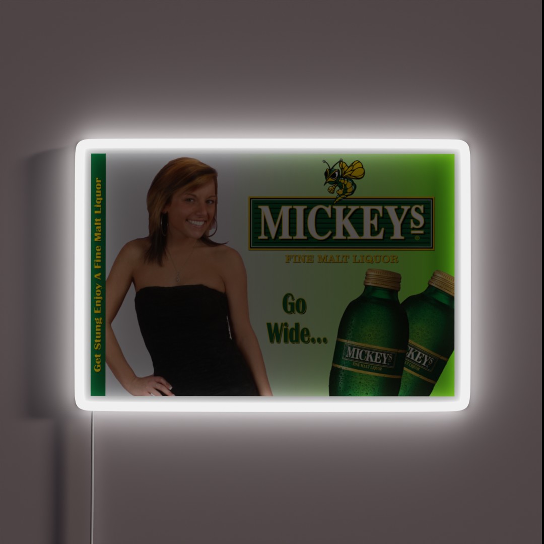 Mickey S Malt Liquor Design RGB Neon Sign Mickey S Malt Liquor Design RGB Neon Sign