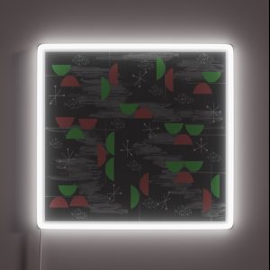 Mid Century Modern Half Moons RGB Neon Sign