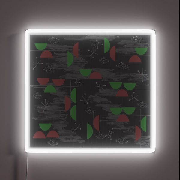 Mid Century Modern Half Moons RGB Neon Sign