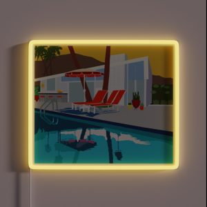 Mid Century Poolside RGB Neon Sign Mid Century Poolside RGB Neon Sign