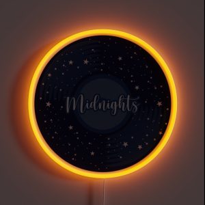 Midnights Inspired Album Vinyl Record Aesthetic TS RGB Neon Sign