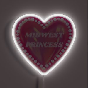 Midwest Princess Pink Heart With Pearls Chappell Roan RGB Neon Sign